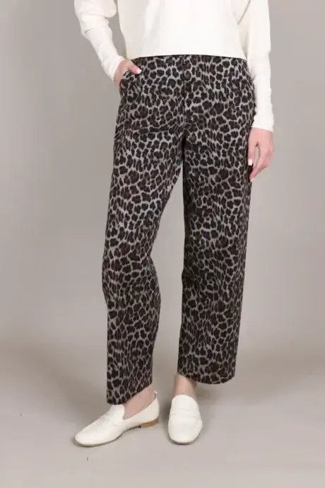 Джинсы с леопардовым принтом бренда Dixie